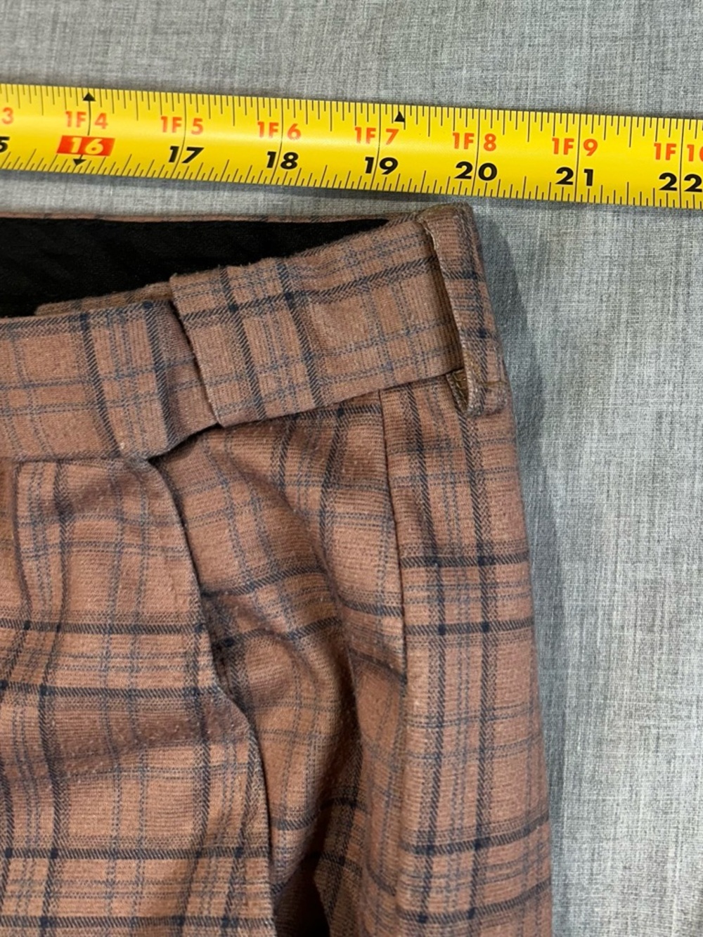 Men's Cloudstyle Plaid Suit Set 2 pcs. Dark Khaki Plaid Slim Formal Sz XXL - Picture 7 of 11